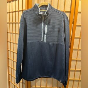 LOA RailRiders Sweater Pullover Men’s xL Blue Gray 1/4 Zip Outdoor Long Sleeve